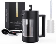 Mini French Press Coffee Maker 21oz , Small Camping French Coffee Press Glass 600ml - Seasonal Spectra