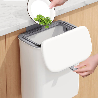 Multifunctional Wall Mounted Kitchen Trash Can, 12Liters