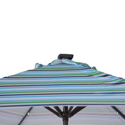 Outdoor Patio 8.7-Feet Market Table Umbrella with Push Button Tilt and Crank With 24 LED Lights - Seasonal Spectra