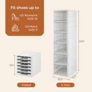 Plastic Foldable Stackable Shoe Storage Organizer - Seasonal Spectra