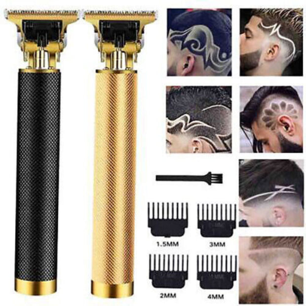 Professional Trimmer Hair Clippers Cutting Beard Cordless Barber Shaving Machine, Black - Seasonal Spectra