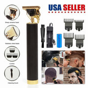 Professional Trimmer Hair Clippers Cutting Beard Cordless Barber Shaving Machine, Black - Seasonal Spectra