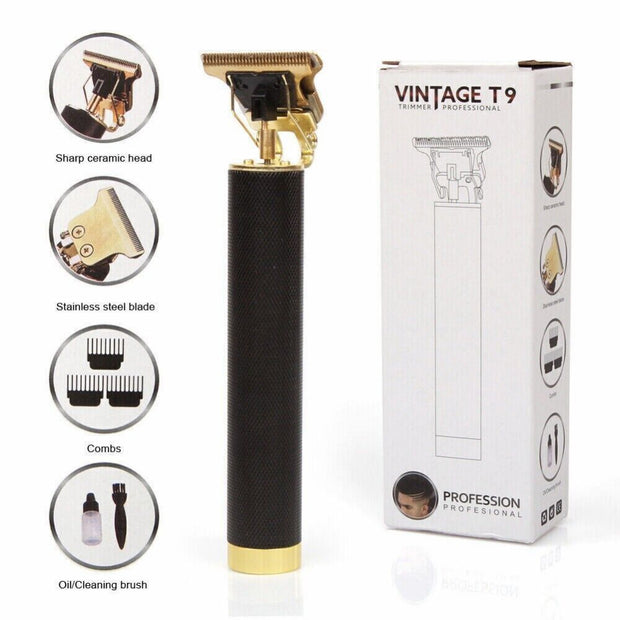 Professional Trimmer Hair Clippers Cutting Beard Cordless Barber Shaving Machine, Gold - Seasonal Spectra