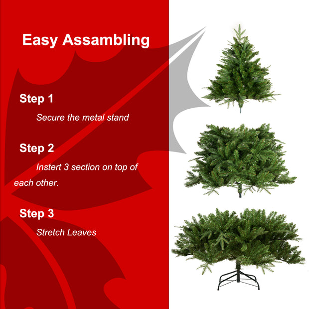 The 70.5-inch artificial Christmas tree, with 1,600 cutting-edge, no light, no lightning, artificial spruce PVC/PE Christmas tree, suitable for indoor and outdoor decoration - Seasonal Spectra