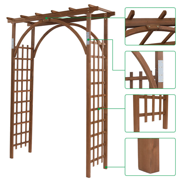 Beautiful And Practical Garden Arch Dark Brown - Seasonal Spectra