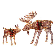 2pcs 4ft 30V 3.6W Moose Family 200LED Leather String Light Garden Moose Decoration - Seasonal Spectra