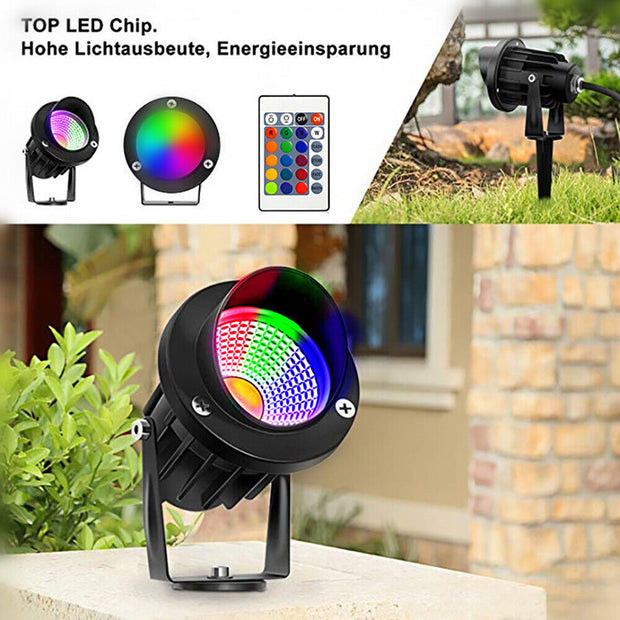 10W LED Wall Lights Landscape Spotlight Outdoor Lawn Yard Garden Lamp Waterproof - Seasonal Spectra