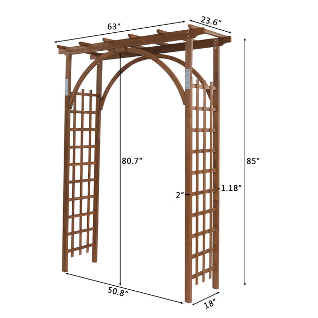 Beautiful And Practical Garden Arch Dark Brown - Seasonal Spectra