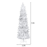 7.5ft Flocking Tied Light Christmas Tree - Seasonal Spectra