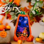 Ghost Festival With Lights Wooden Pendant - Seasonal Spectra