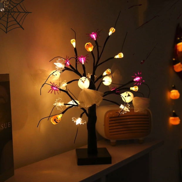 Festival Pumpkin Spider Ghost Tree Lights - Seasonal Spectra