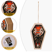 Ghost Festival With Lights Wooden Pendant - Seasonal Spectra