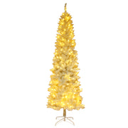 7.5ft Flocking Tied Light Christmas Tree - Seasonal Spectra