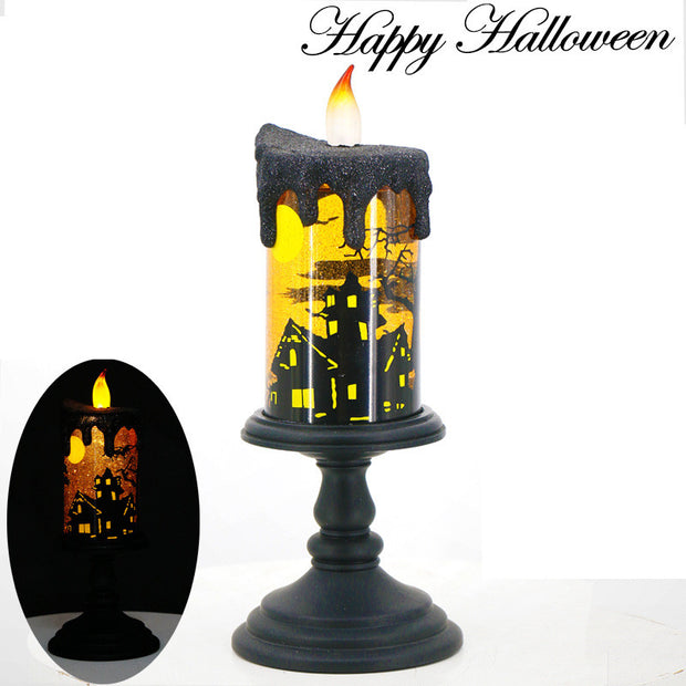 Skull Candle Light Ornament Glowing - Seasonal Spectra